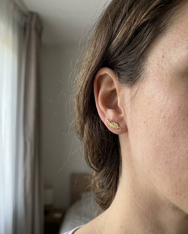 Boucles d'oreilles plume
