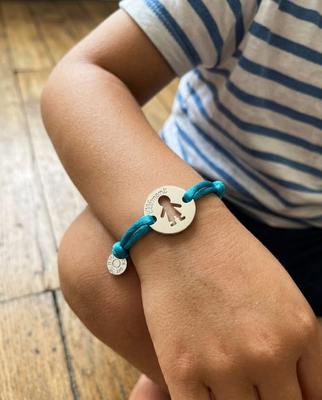 Bracelet garçon cible ronde 15 mm
