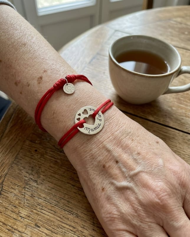Bracelet cible cœurs Mamie d'amour
