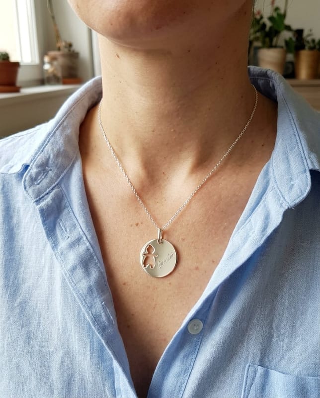 Collier médaille fille ou garçon
